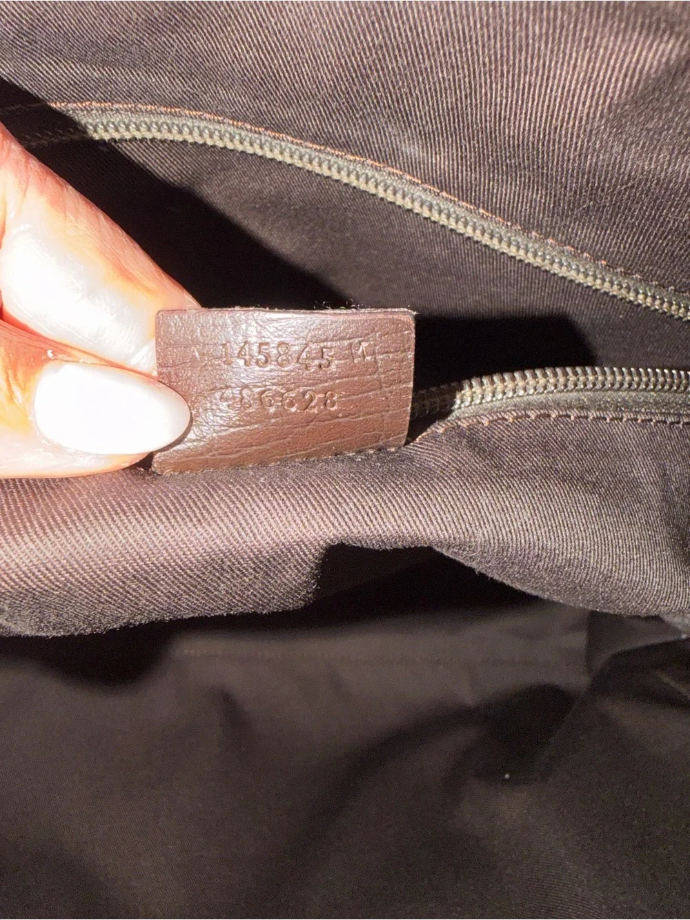 Gucci Beige GG Canvas Travel/Briefcase with Brown Leather and Green-Red Web